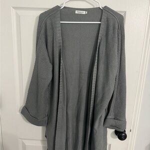 Chic Soul Heather Gray Knit Cardigan